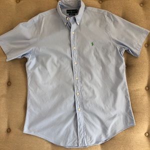 Ralph Lauren Short Sleeve Button Up Shirt Blue L